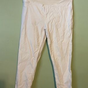 White maternity pants